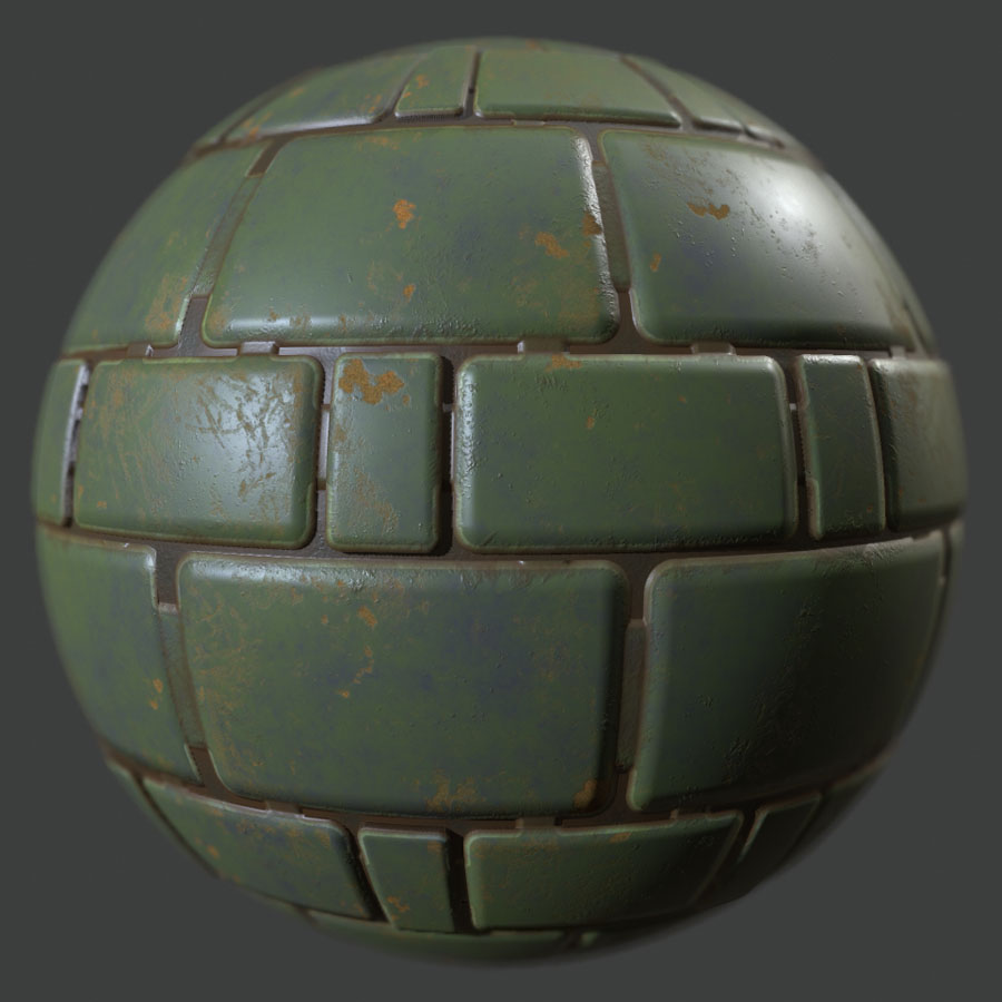 Worn factory siding PBR material preview